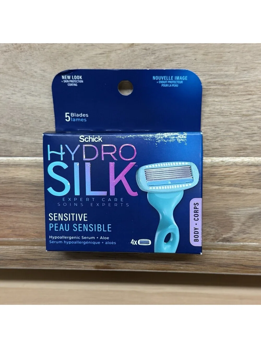 Schick Hydro Silk Sensitive Razor Blade Refills, 4 Count | 5-Blade